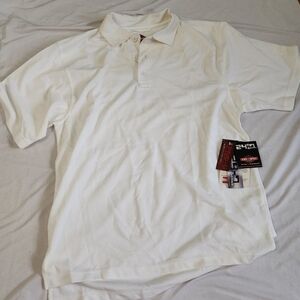 New tru spec men's size large white polo shirt #B3